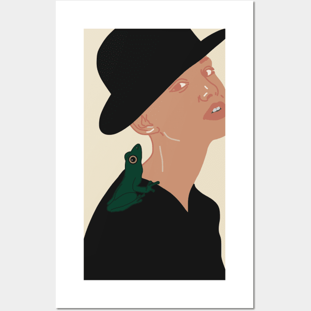 Girl with Frog Wall Art by Laura New Art